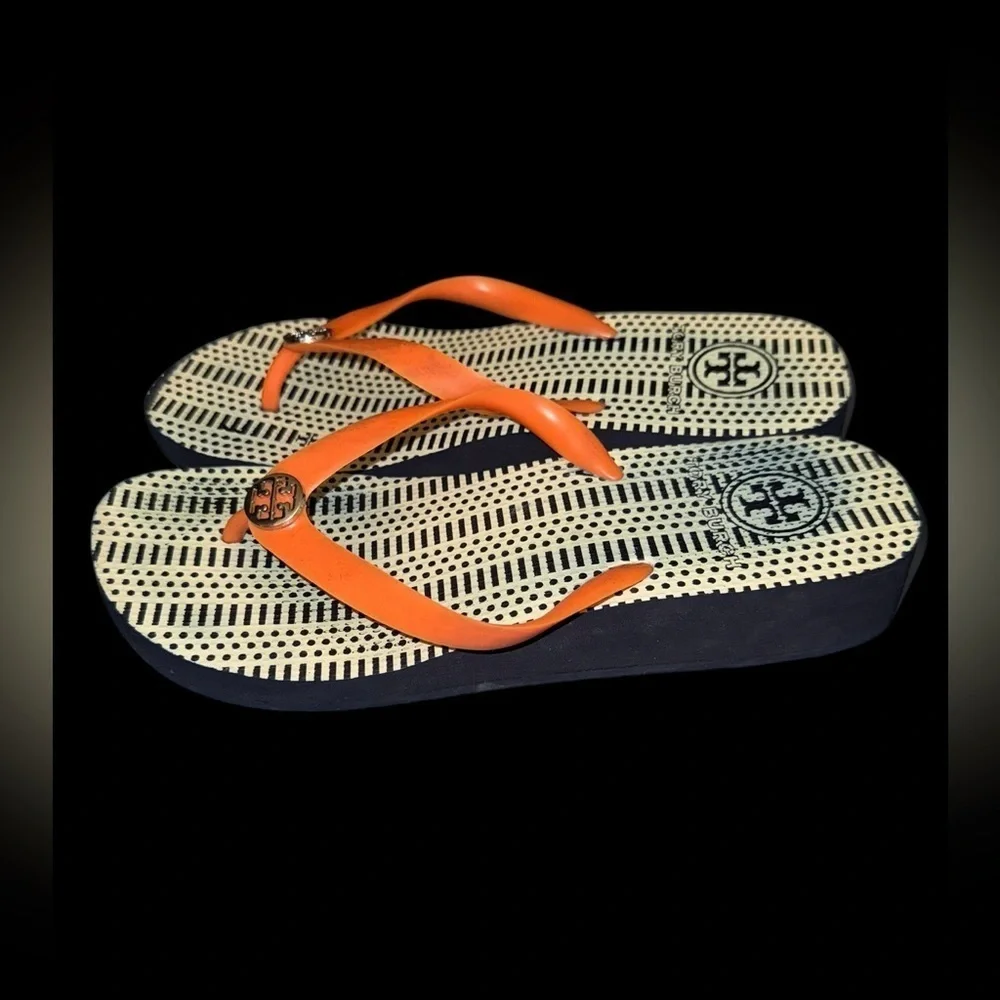 Tory Burch Heeled Thong Flip Flops Women’s Size 10